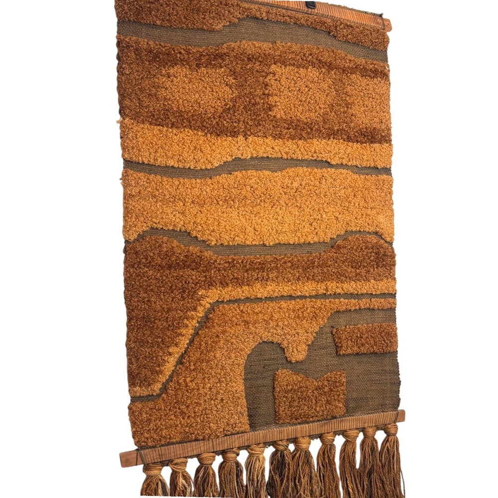 1960's MCM Textured Wall Tapestry - *RARE* - Picture 4 of 5